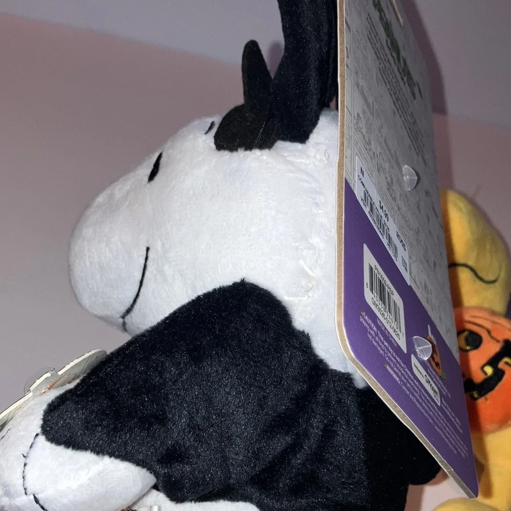 Peanuts Snoopy (Bat)and‎ Woodstock (w/ pumpkin) Halloween Plush Duo Dog Toys